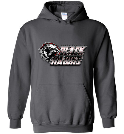 BLACK HAWKS! - Type 10 Heavy Blend Hoodie, Modern Sports Logo