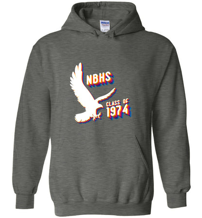 BLACK HAWKS! - Vintage 1974 Reunion Gear - Concept 001 Heavy Blend Hoodie, Modern Sports Logo