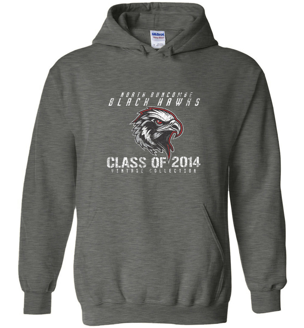 BLACK HAWKS! - Vintage 2014 Reunion Gear - Concept 001 Heavy Blend Hoodie, Modern Sports Logo