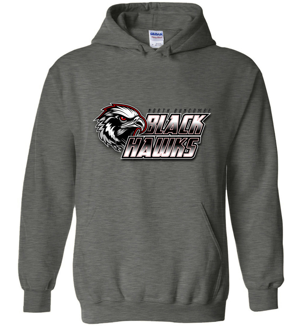 BLACK HAWKS! - Type 10 Heavy Blend Hoodie, Modern Sports Logo