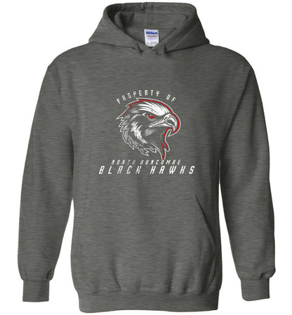 BLACK HAWKS! - Type 8 Heavy Blend Hoodie, Modern Sports Logo