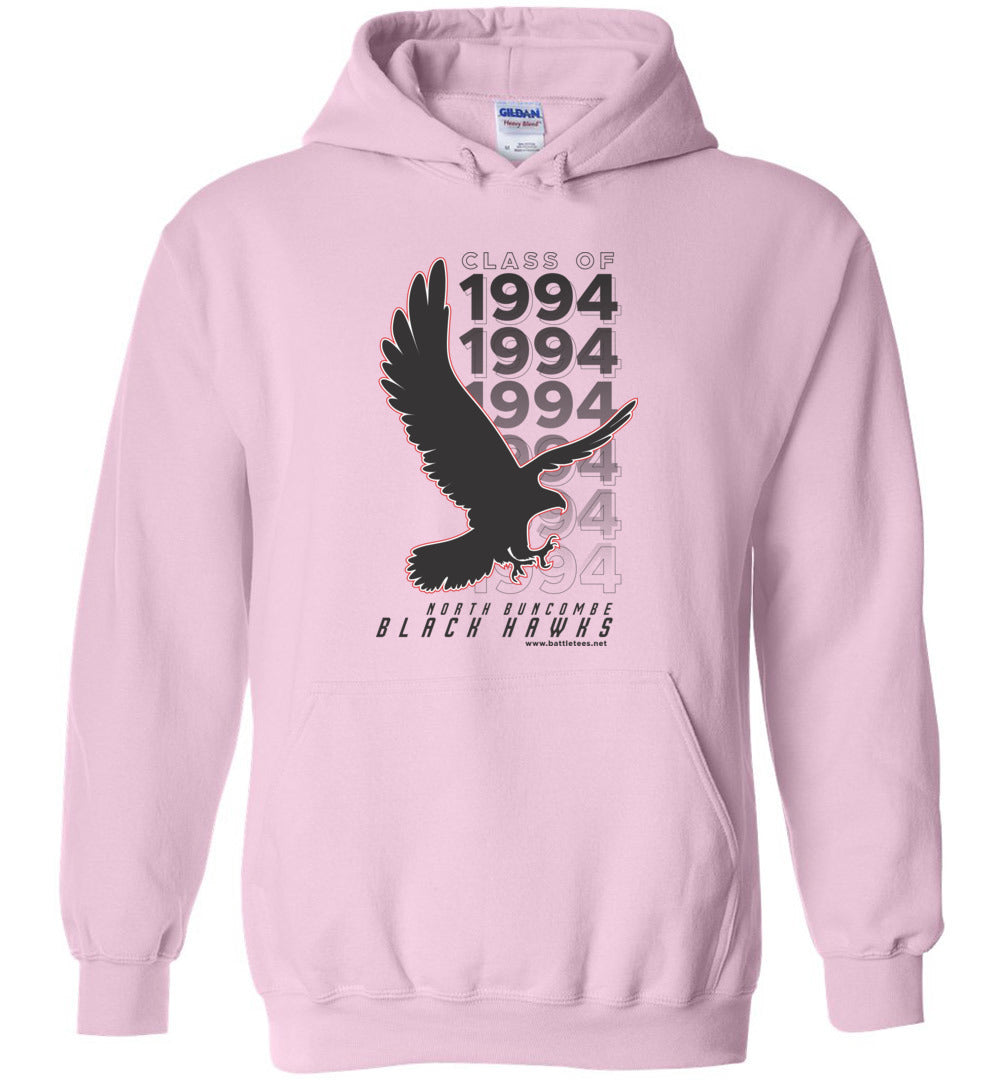 BLACK HAWKS! - Vintage 1994 Reunion Gear - Concept 001 Heavy Blend Hoodie, Modern Sports Logo