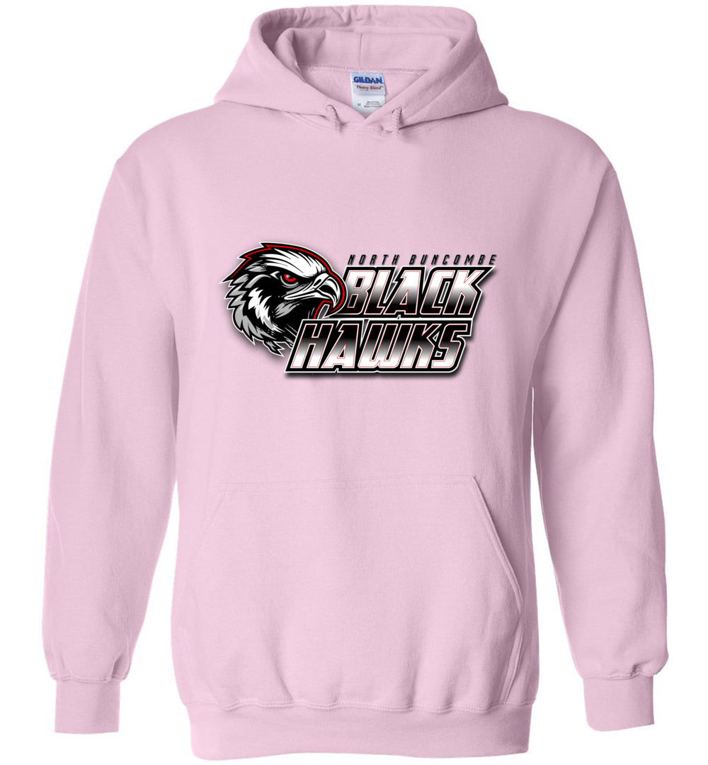 BLACK HAWKS! - Type 10 Heavy Blend Hoodie, Modern Sports Logo