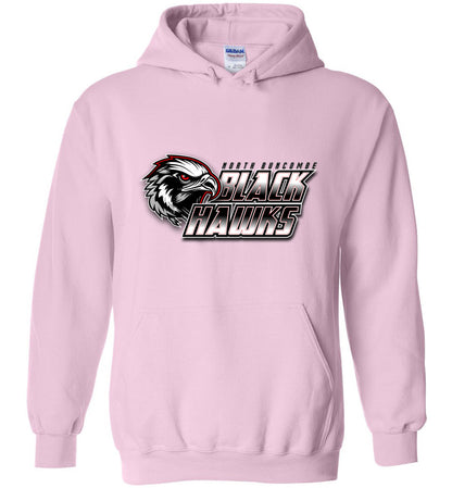 BLACK HAWKS! - Type 10 Heavy Blend Hoodie, Modern Sports Logo