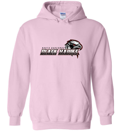 BLACK HAWKS! - Type 2 Heavy Blend Hoodie, Modern Sports Logo