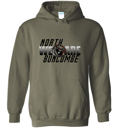 WE ARE NORTH BUNCOMBE! - Official Black Hawks Hoodie! (Light fabric)