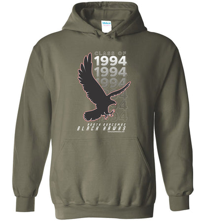 BLACK HAWKS! - Vintage 1994 Reunion Gear - Concept 001 Heavy Blend Hoodie, Modern Sports Logo