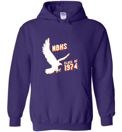 BLACK HAWKS! - Vintage 1974 Reunion Gear - Concept 001 Heavy Blend Hoodie, Modern Sports Logo