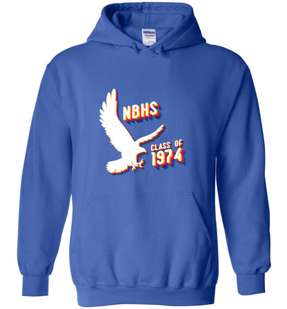 BLACK HAWKS! - Vintage 1974 Reunion Gear - Concept 001 Heavy Blend Hoodie, Modern Sports Logo