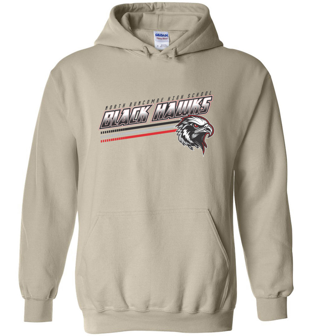 BLACK HAWKS! - Official Gear - Type 13 Hoodie, Modern Sports Logo