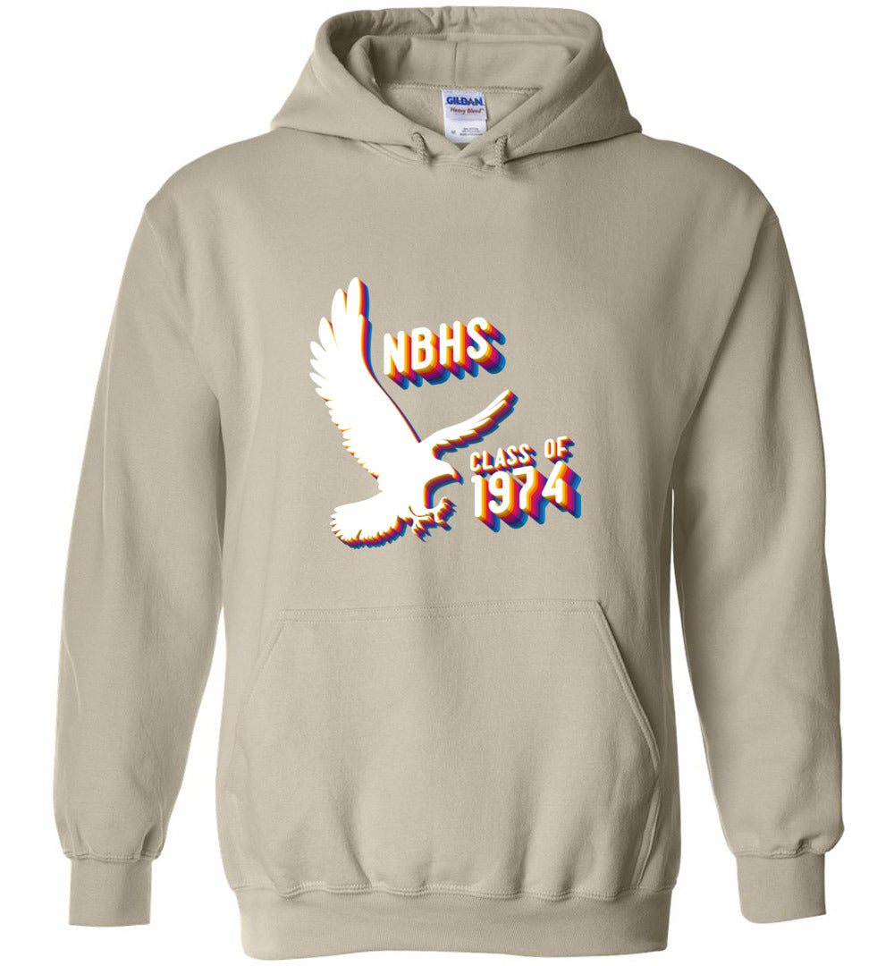 BLACK HAWKS! - Vintage 1974 Reunion Gear - Concept 001 Heavy Blend Hoodie, Modern Sports Logo