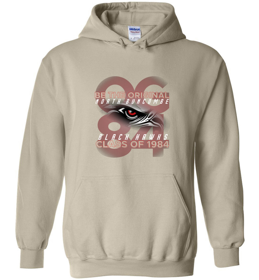 BLACK HAWKS! - Vintage 1984 Reunion Gear - Concept 001 Heavy Blend Hoodie, Modern Sports Logo