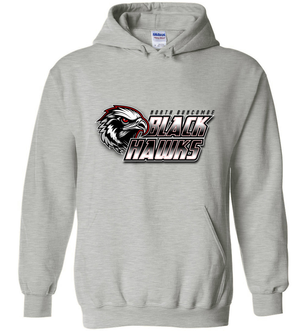 BLACK HAWKS! - Type 10 Heavy Blend Hoodie, Modern Sports Logo