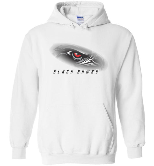 BLACK HAWKS! - Type 1 Heavy Blend Hoodie, Modern Sports Logo