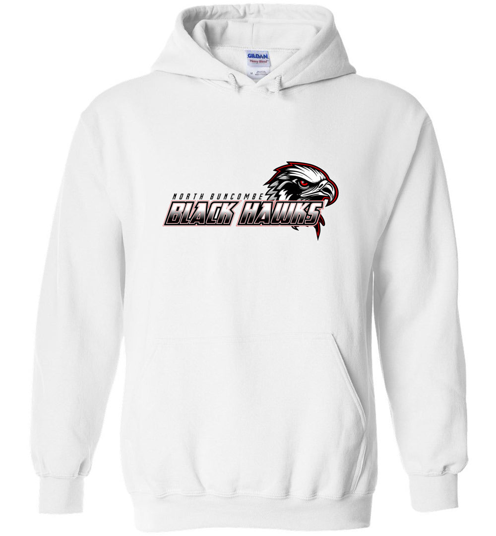 BLACK HAWKS! - Type 2 Heavy Blend Hoodie, Modern Sports Logo