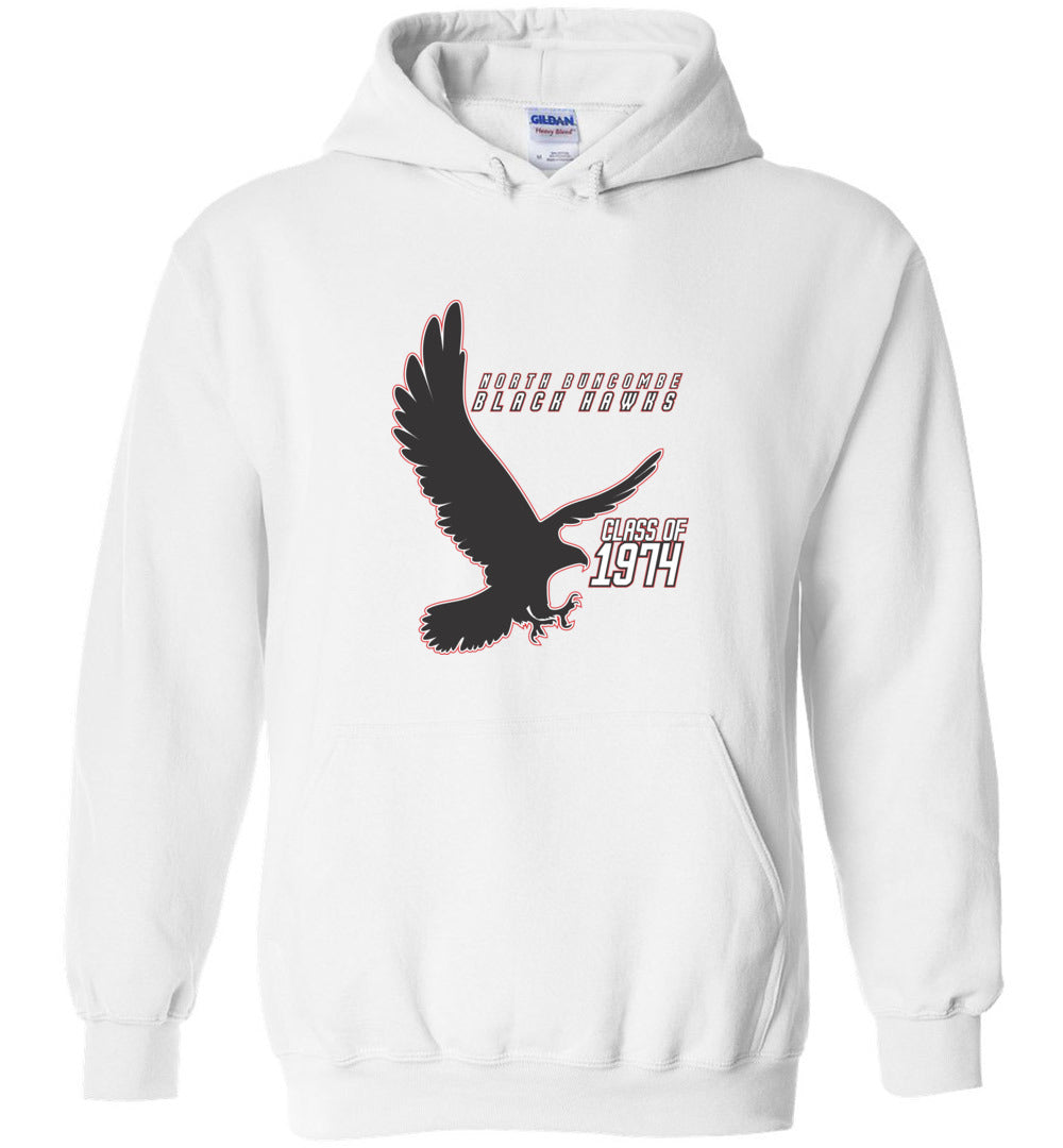 BLACK HAWKS! - Vintage 1974 Reunion Gear - Concept 002 Heavy Blend Hoodie, Modern Sports Logo