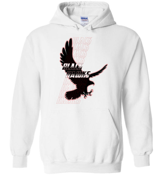 BLACK HAWKS! - Type 7 Heavy Blend Hoodie, Modern Sports Logo