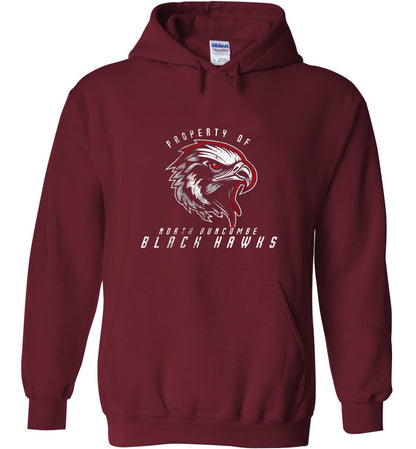 BLACK HAWKS! - Type 8 Heavy Blend Hoodie, Modern Sports Logo