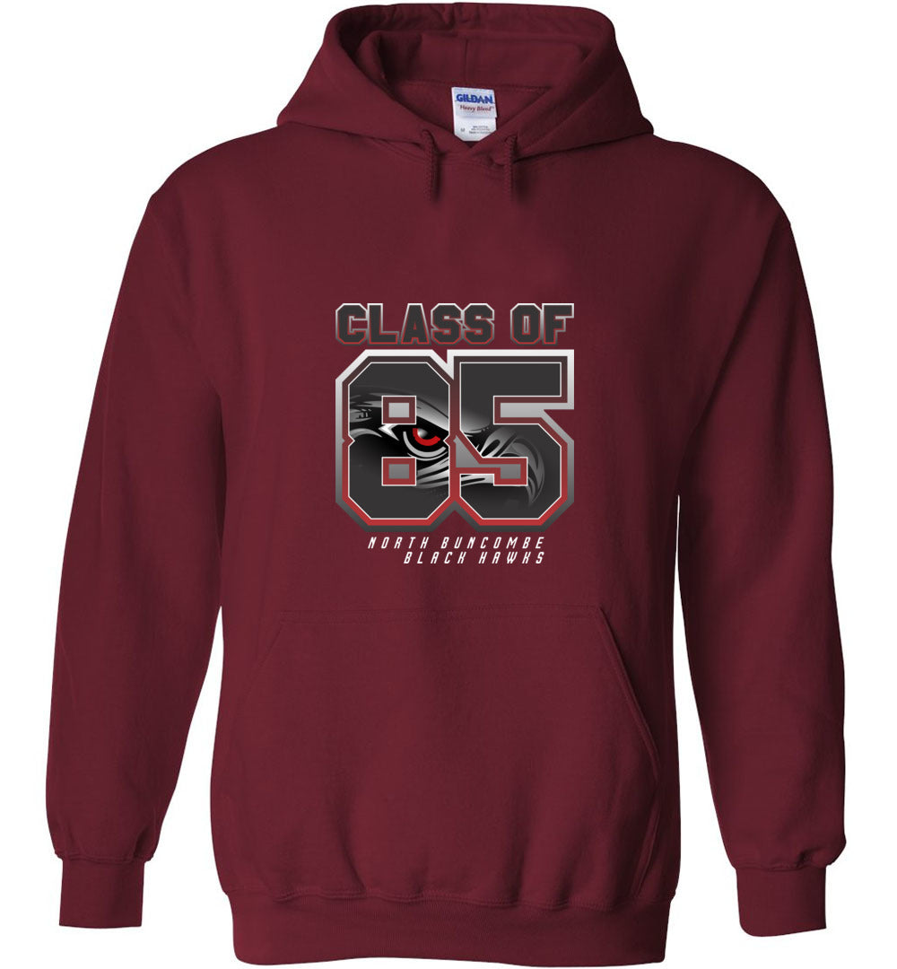 BLACK HAWKS! - Vintage 1985 Reunion Gear - Concept 002 Heavy Blend Hoodie, Modern Sports Logo