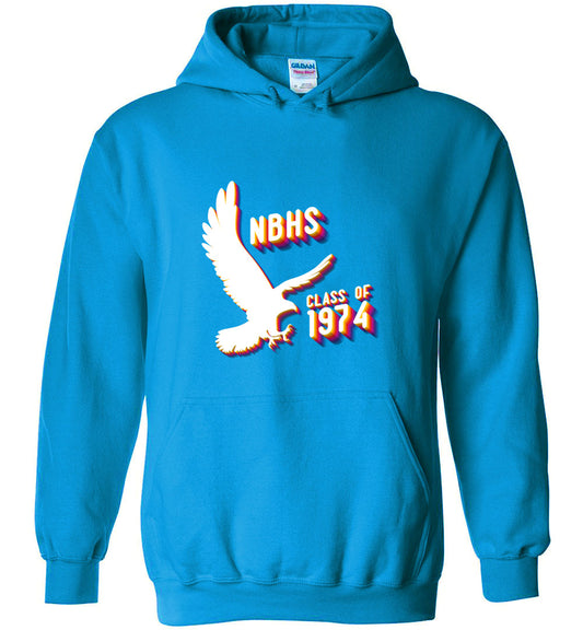 BLACK HAWKS! - Vintage 1974 Reunion Gear - Concept 001 Heavy Blend Hoodie, Modern Sports Logo