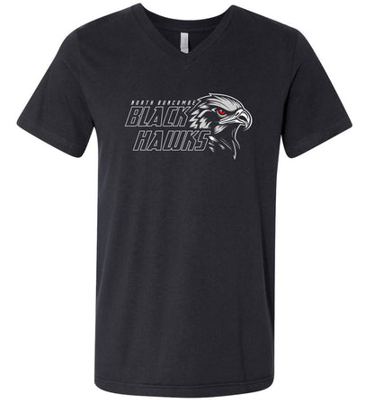 BLACK HAWKS! - Official Gear - Type 11 V-Neck Short Sleeve Unisex, Modern Sports Logo