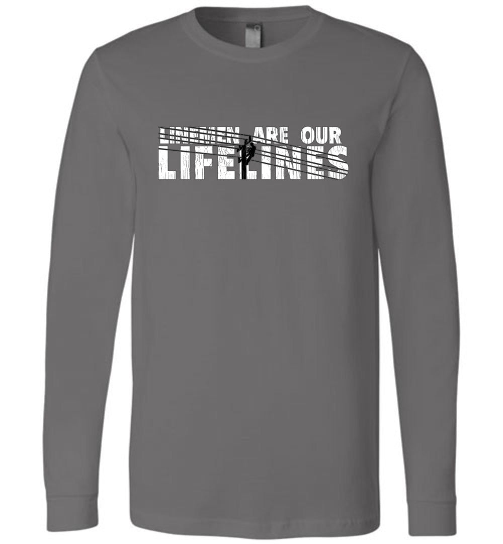 LINEMEN ARE OUR LIFELINES! - LONG SLEEVE TEE