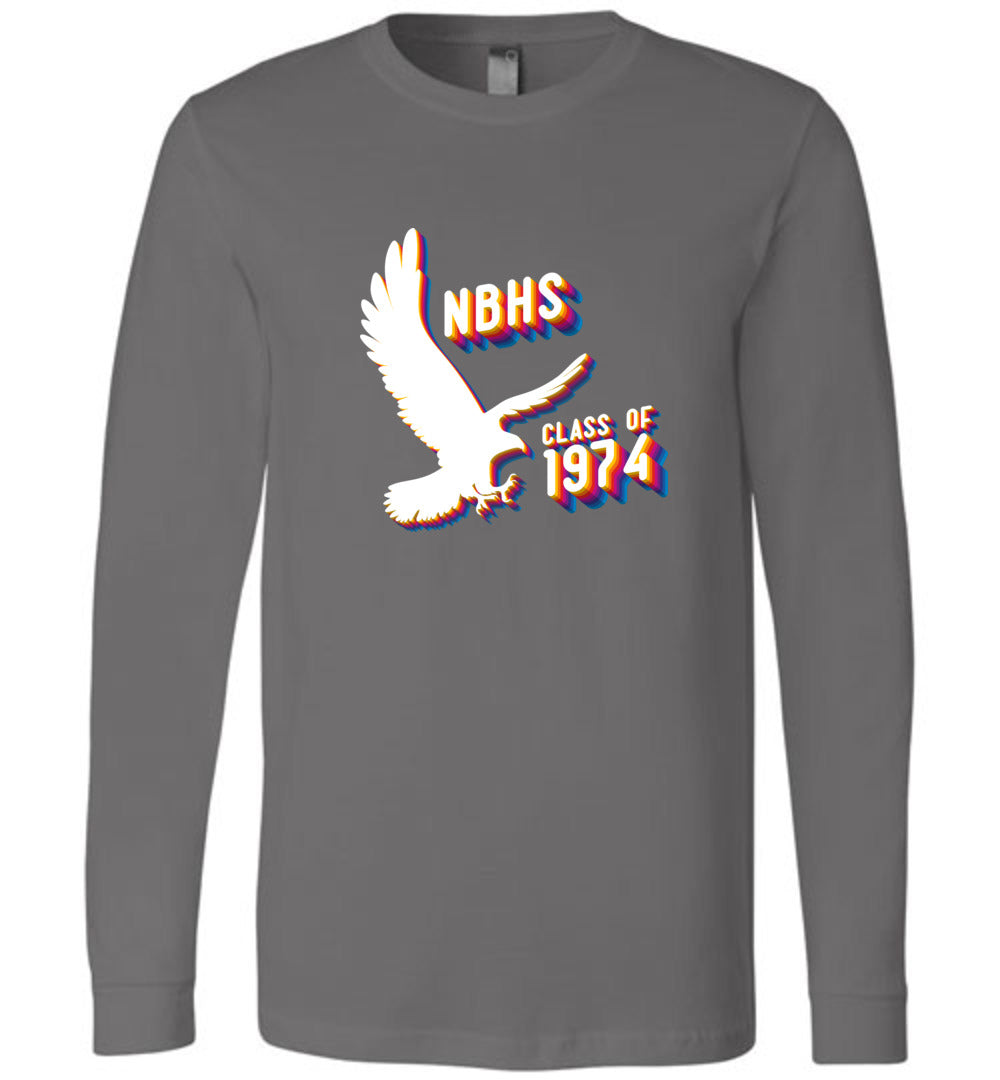 BLACK HAWKS! - Vintage 1974 Reunion Gear - Concept 001 Long Sleeve Unisex, Modern Sports Logo