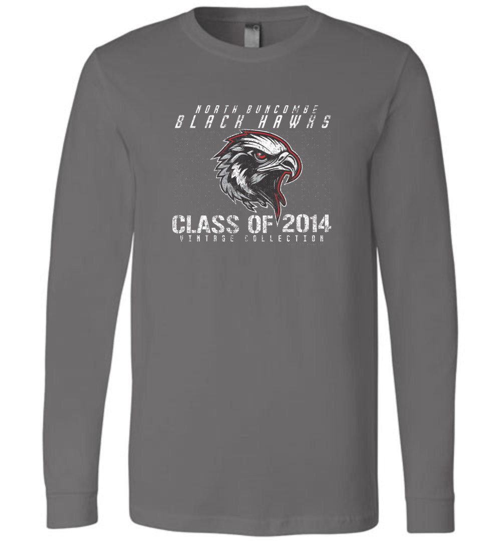 BLACK HAWKS! - Vintage 2014 Reunion Gear - Concept 001 Long Sleeve Unisex, Modern Sports Logo