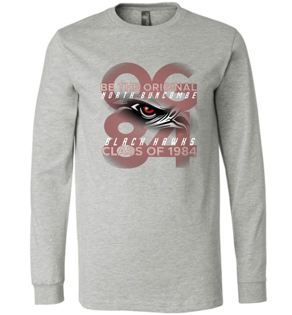 BLACK HAWKS! - Vintage 1984 Reunion Gear - Concept 001 Long Sleeve Unisex, Modern Sports Logo