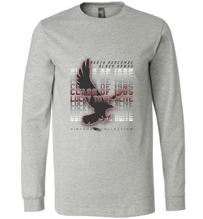 BLACK HAWKS! - Vintage 1985 Reunion Gear - Concept 001 Long Sleeve Unisex, Modern Sports Logo