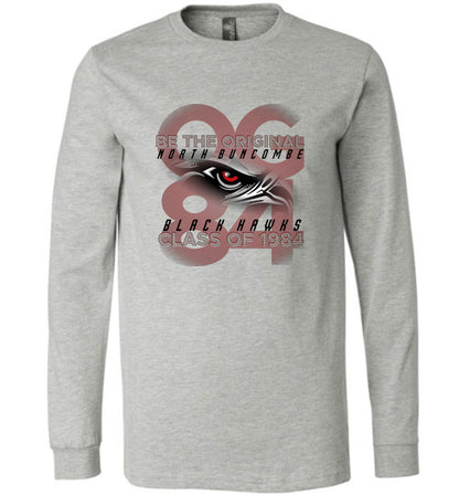 BLACK HAWKS! - Vintage 1984 Reunion Gear - Concept 001 Long Sleeve Unisex, Modern Sports Logo