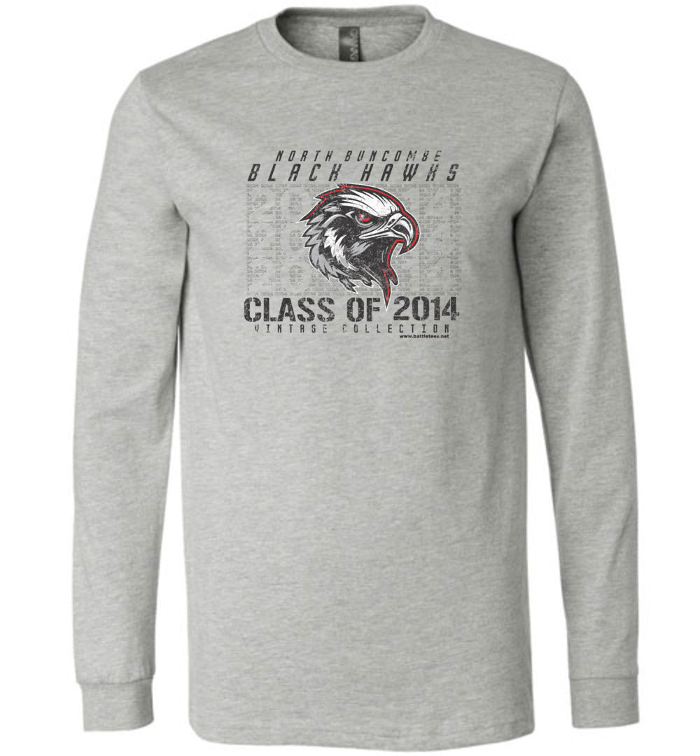 BLACK HAWKS! - Vintage 2014 Reunion Gear - Concept 001 Long Sleeve Unisex, Modern Sports Logo