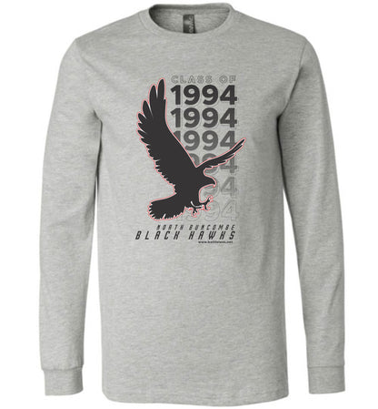 BLACK HAWKS! - Vintage 1994 Reunion Gear - Concept 001 Long Sleeve Unisex, Modern Sports Logo