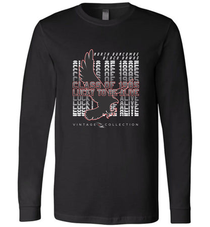 BLACK HAWKS! - Vintage 1985 Reunion Gear - Concept 001 Long Sleeve Unisex, Modern Sports Logo