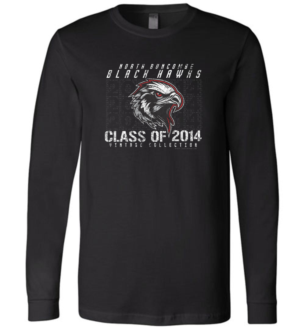 BLACK HAWKS! - Vintage 2014 Reunion Gear - Concept 001 Long Sleeve Unisex, Modern Sports Logo