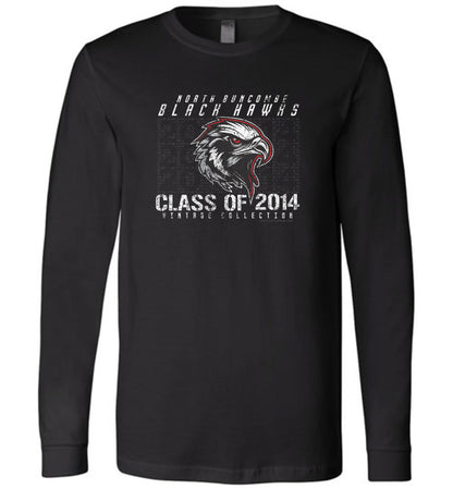 BLACK HAWKS! - Vintage 2014 Reunion Gear - Concept 001 Long Sleeve Unisex, Modern Sports Logo