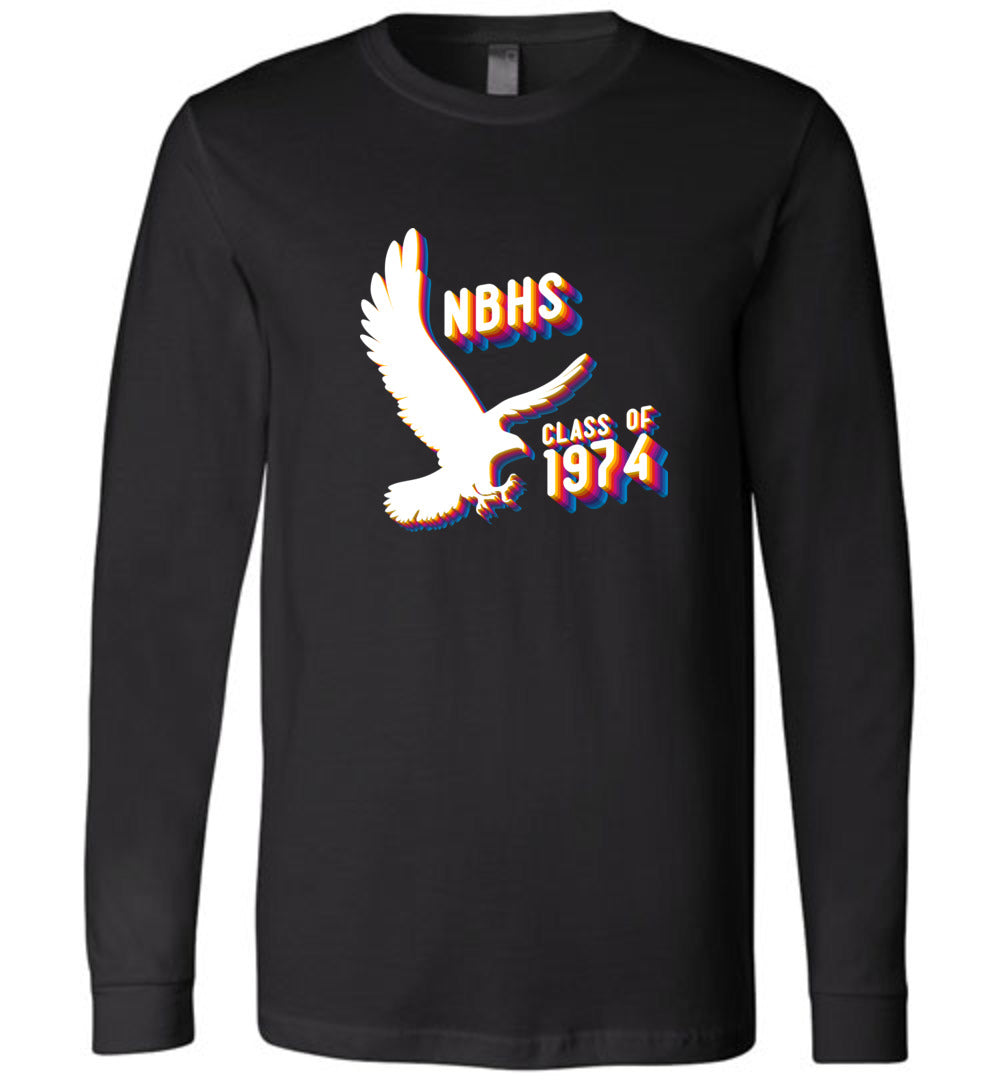 BLACK HAWKS! - Vintage 1974 Reunion Gear - Concept 001 Long Sleeve Unisex, Modern Sports Logo