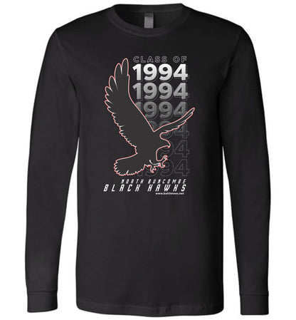 BLACK HAWKS! - Vintage 1994 Reunion Gear - Concept 001 Long Sleeve Unisex, Modern Sports Logo