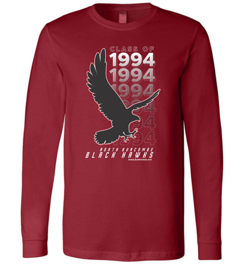 BLACK HAWKS! - Vintage 1994 Reunion Gear - Concept 001 Long Sleeve Unisex, Modern Sports Logo