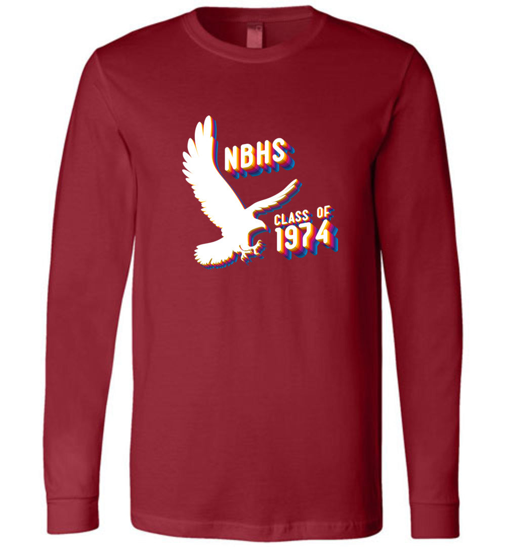 BLACK HAWKS! - Vintage 1974 Reunion Gear - Concept 001 Long Sleeve Unisex, Modern Sports Logo