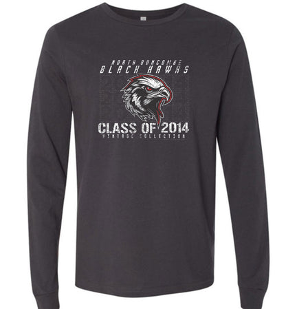 BLACK HAWKS! - Vintage 2014 Reunion Gear - Concept 001 Long Sleeve Unisex, Modern Sports Logo