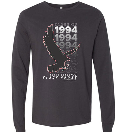 BLACK HAWKS! - Vintage 1994 Reunion Gear - Concept 001 Long Sleeve Unisex, Modern Sports Logo