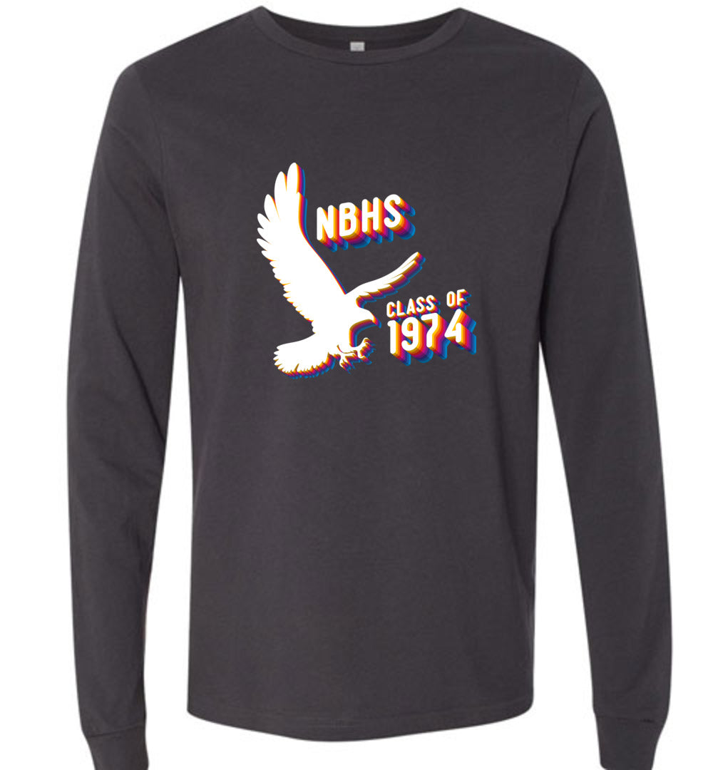 BLACK HAWKS! - Vintage 1974 Reunion Gear - Concept 001 Long Sleeve Unisex, Modern Sports Logo