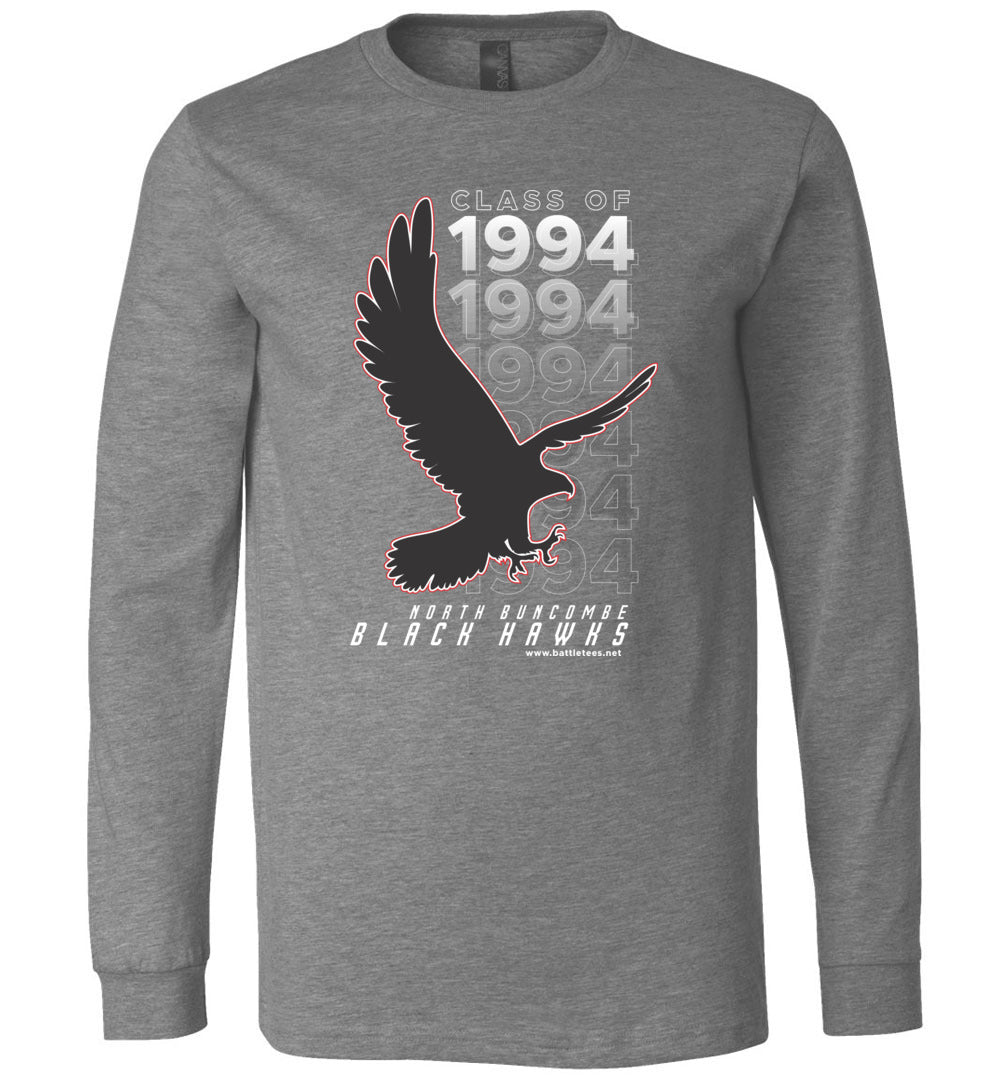 BLACK HAWKS! - Vintage 1994 Reunion Gear - Concept 001 Long Sleeve Unisex, Modern Sports Logo