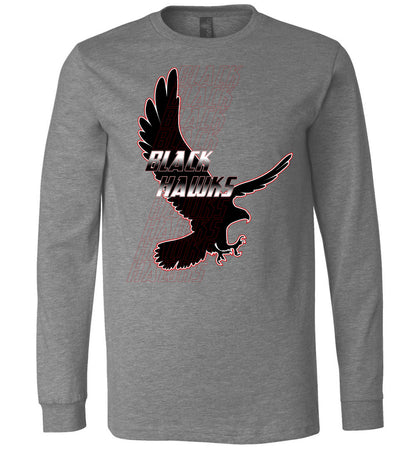 BLACK HAWKS! - Official Gear - Type 7 Long Sleeve Unisex, Modern Sports Logo