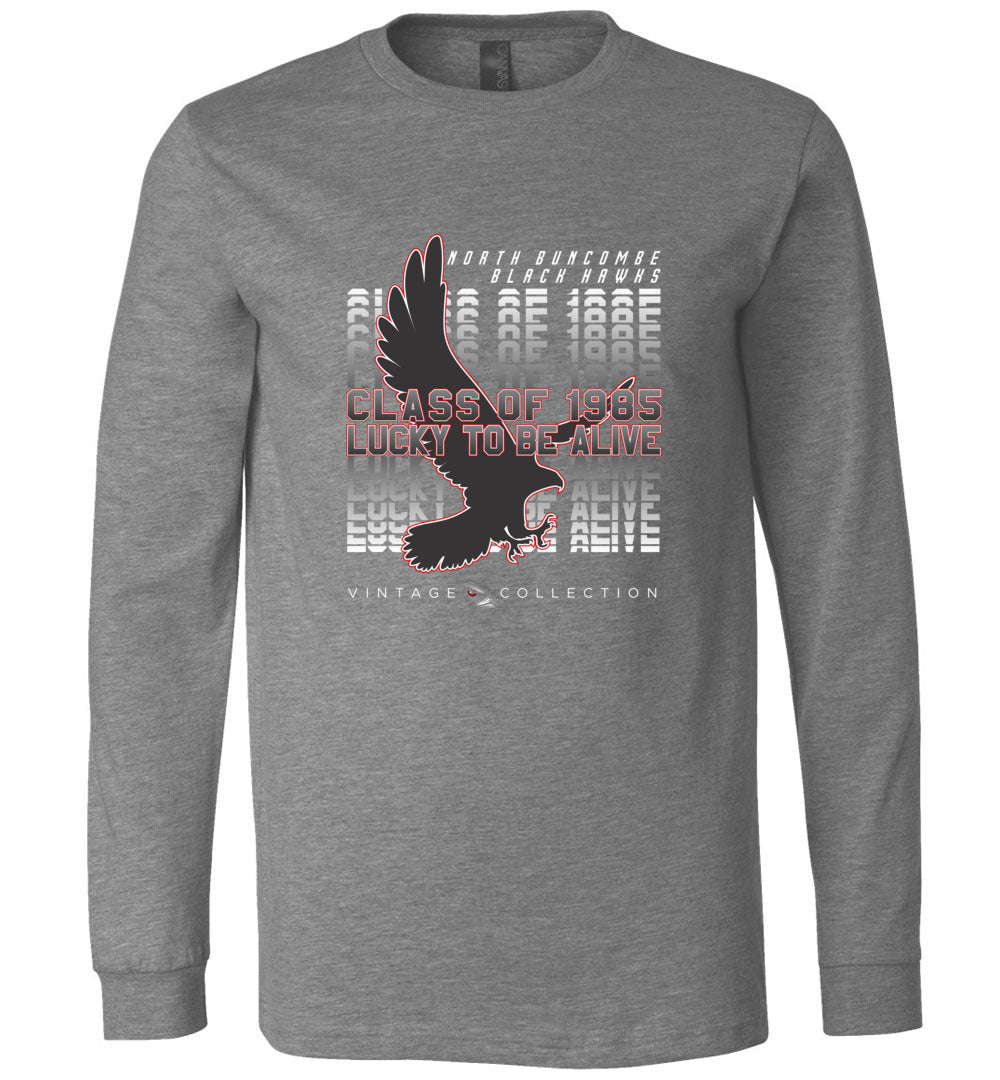 BLACK HAWKS! - Vintage 1985 Reunion Gear - Concept 001 Long Sleeve Unisex, Modern Sports Logo