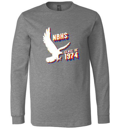 BLACK HAWKS! - Vintage 1974 Reunion Gear - Concept 001 Long Sleeve Unisex, Modern Sports Logo