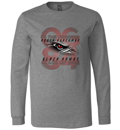 BLACK HAWKS! - Vintage 1984 Reunion Gear - Concept 001 Long Sleeve Unisex, Modern Sports Logo