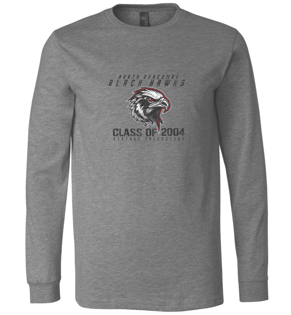 BLACK HAWKS! - Vintage 2004 Reunion Gear - Concept 001 Long Sleeve Unisex, Modern Sports Logo