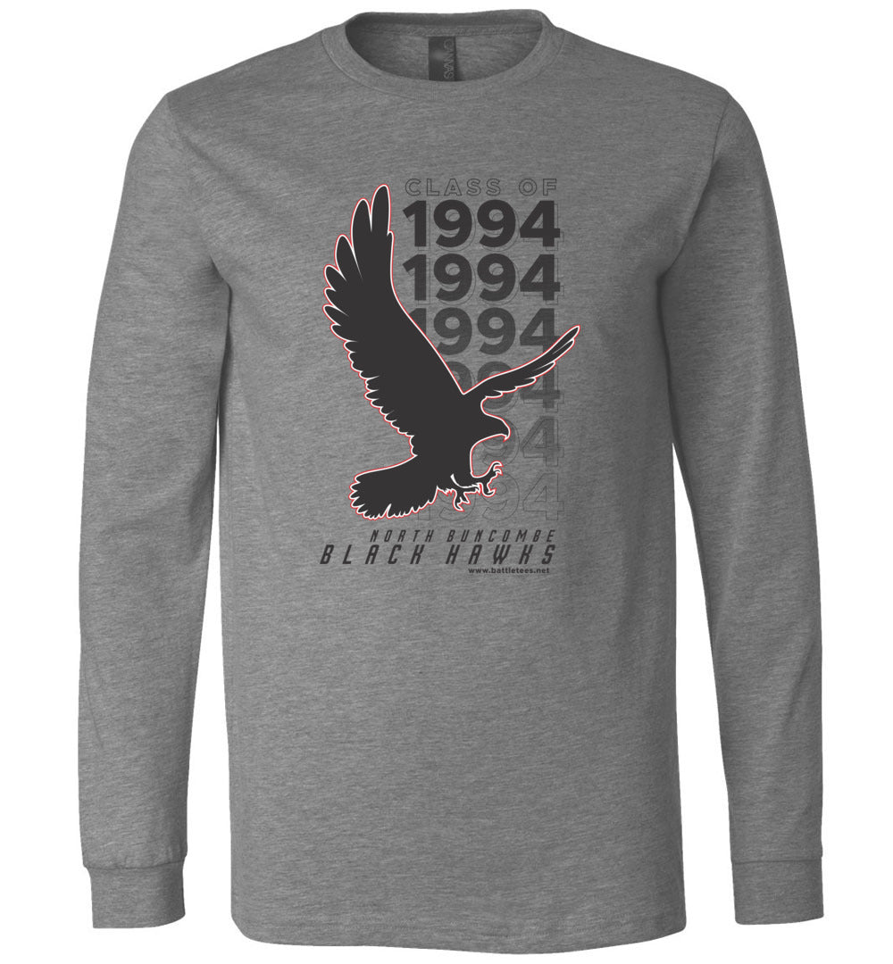 BLACK HAWKS! - Vintage 1994 Reunion Gear - Concept 001 Long Sleeve Unisex, Modern Sports Logo